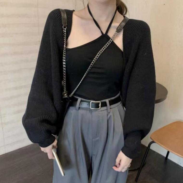 볼레로 가디건 부드러운 두툼 소재 여성용 포근한 가을 아우터 세련된 상의 예쁜 코디룩