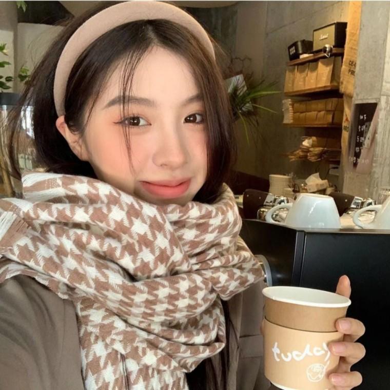 가을머플러 롱 체크패턴 여자 커플목도리 체크머플러 머플러 여성 목도리