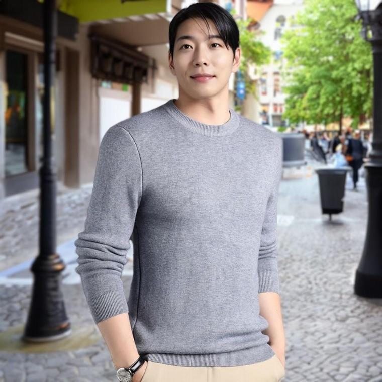 남자 가을니트 니트 긴팔 슬림핏 정장니트 라운드넥 정장 캐주얼 스웨터