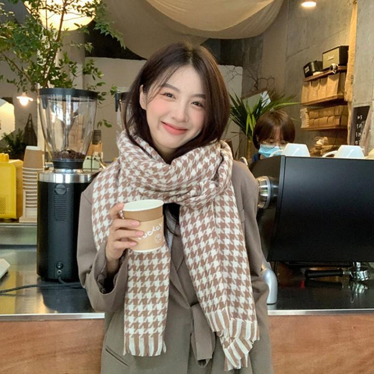 가을겨울 방한 여성 체크목도리 머플러 넥 스타일리쉬