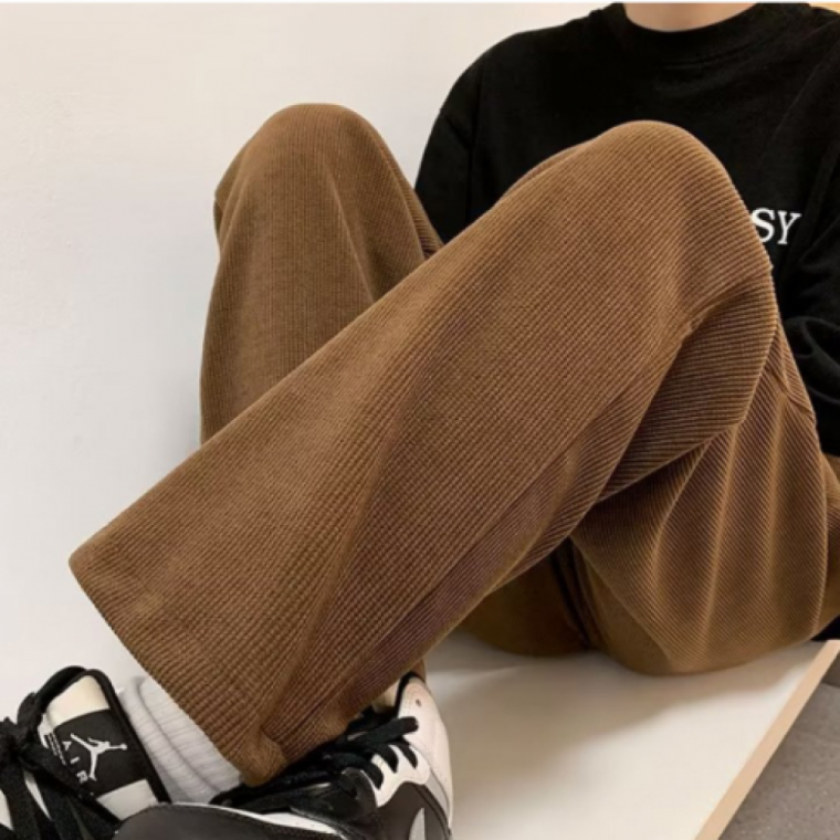 봄가을 남자 간절기 밴딩 코듀로이 와이드팬츠 골덴 통 바지