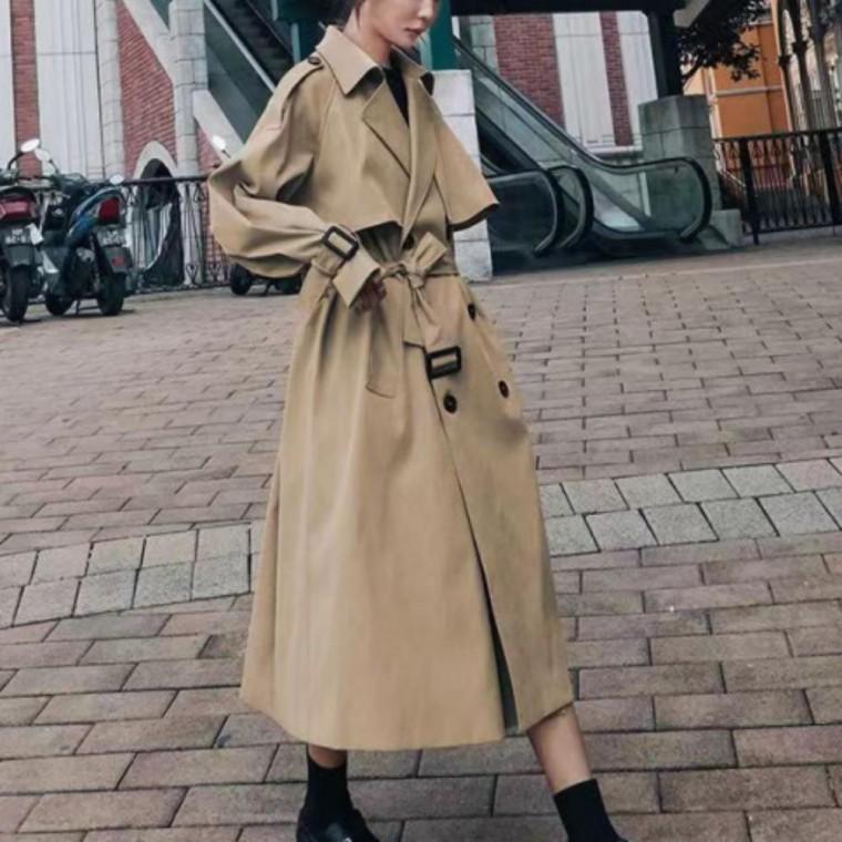 아우터 자켓 데일리 심플 롱 더블 가을 빅카라 트렌치코트 간절기 베이직 여성