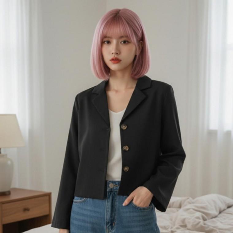 재킷 크롭 여성 숏자켓 봄 숏 베이직 간절기 외투 아우터 데일리 가을 캐주얼