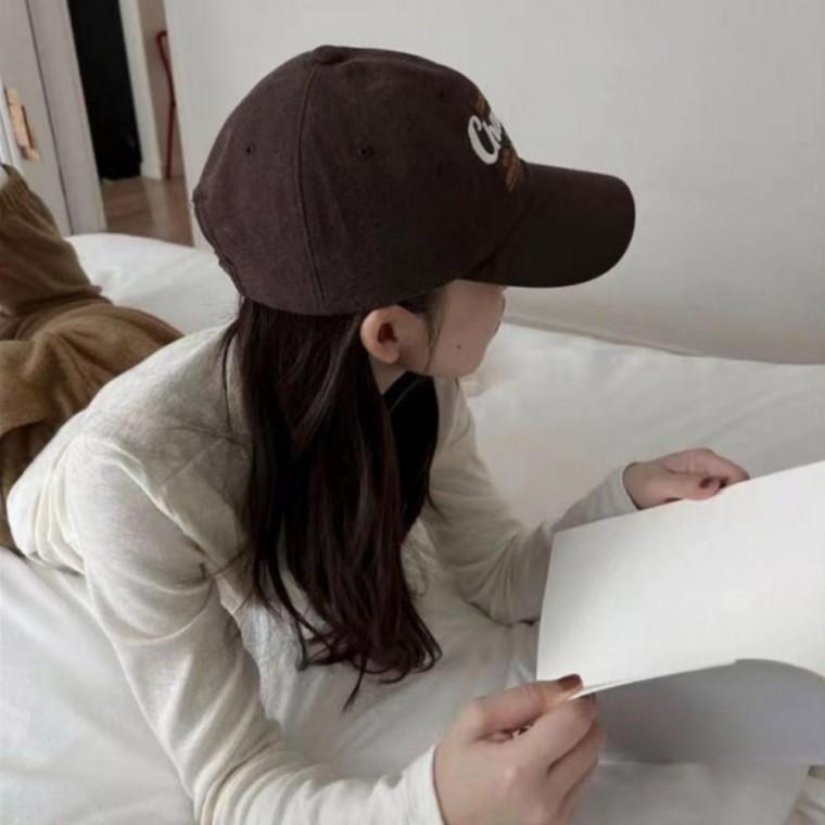 남여공용 캐주얼 가을 레터링 커플 야구 모자 볼캡