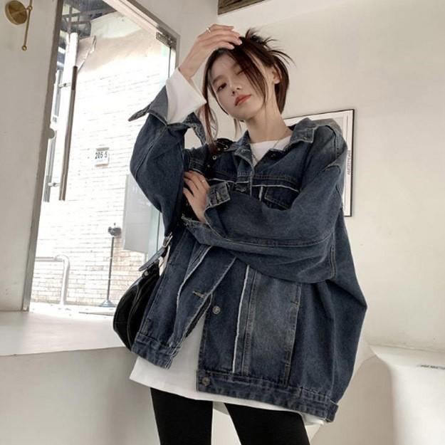오버핏재킷 겨울재킷 정장재킷 슬림핏재킷 진청 봄 데님자켓 여성 가을
