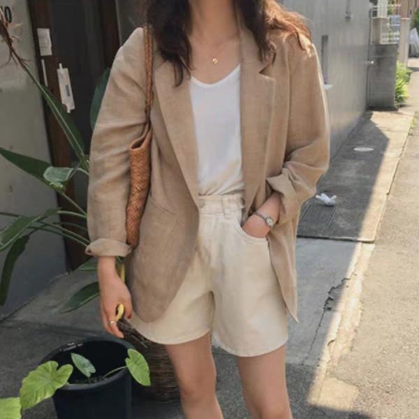 마 여성아우터재킷 린넨자켓 정장재킷 가을재킷 캐주얼마이 데일리재킷