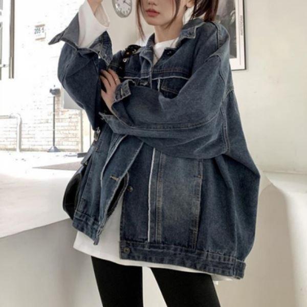 자켓 정장재킷 가을 워싱 데님 여성자켓 데일리재킷 여자재킷 체형커버