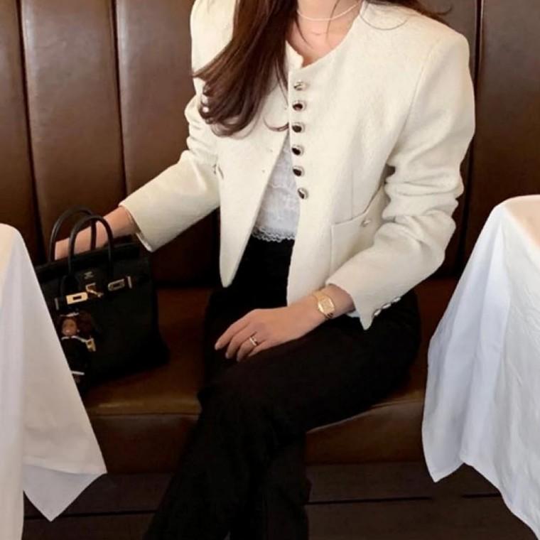 재킷 슬림핏재킷 여자재킷 고급스러운 트위드 무드의 가을재킷 겨울재킷