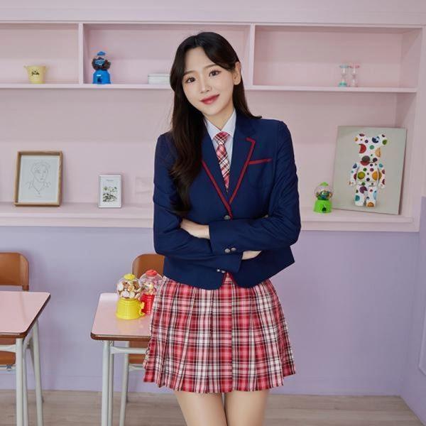여성자켓 레드라인 여자재킷 여자 정장재킷 네이비 데일리재킷 교복 가을재킷