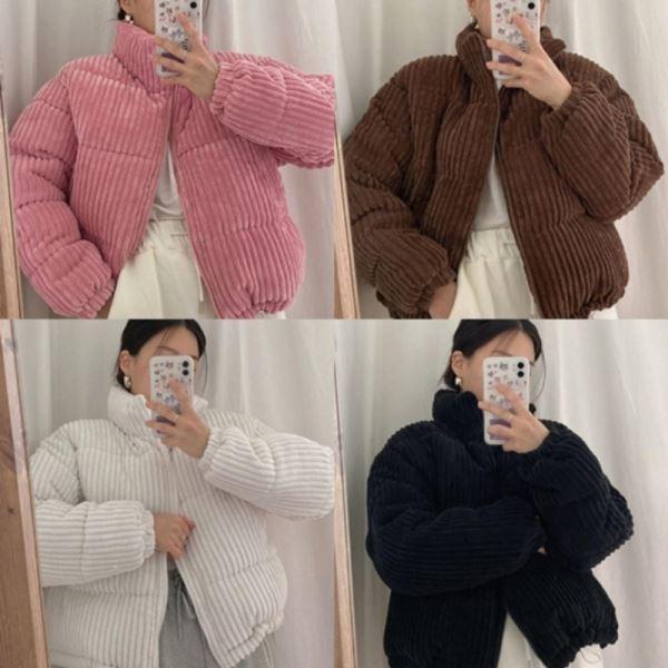 숏패딩 오버핏재킷 하이넥 여성아우터재킷 겨울재킷 데일리재킷 밑단 가을재킷