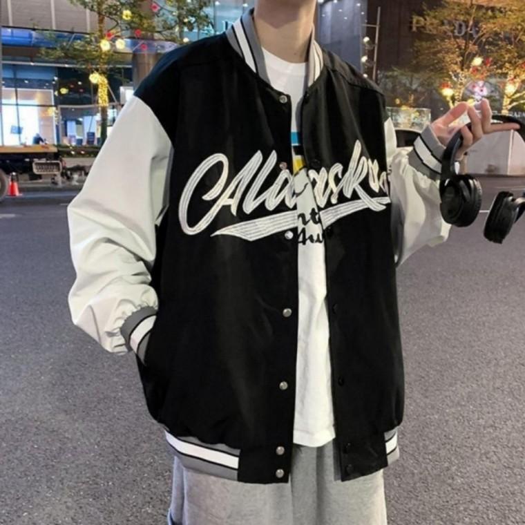 남성 레터링 야구점퍼 바시티 자켓 스타디움 점퍼 캐주얼 아우터 캠퍼스룩 과잠 스타일 가을 자켓 남성 패