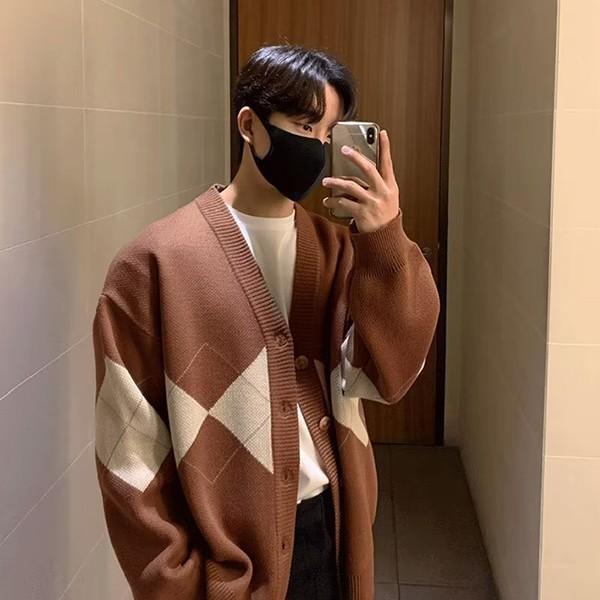 브이넥 오버핏 기본니트 가을 오버핏니트 남성 겨울니트 남성스웨터