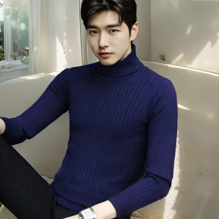 꽈배기 가을 터틀넥 기본 오버핏 겨울 긴팔 케이블 남성스웨터 브이넥 니트