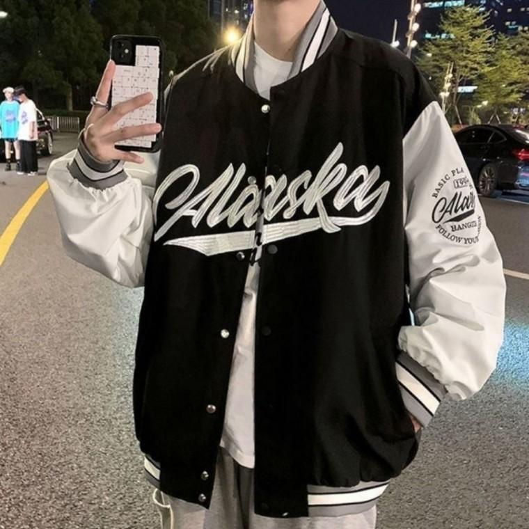 자켓 배색 봄 아우터 가을 야구점퍼 바시티 레터링