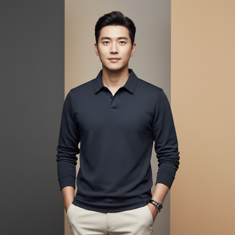 남성 가을 긴팔 카라티셔츠 오픈카라 정장티셔츠 데일리룩 댄디룩