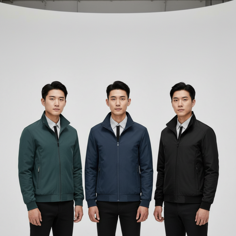 남자 블루 항공점퍼 봄 가을 자켓 데일리 오버핏 간절기 아우터 항공잠바