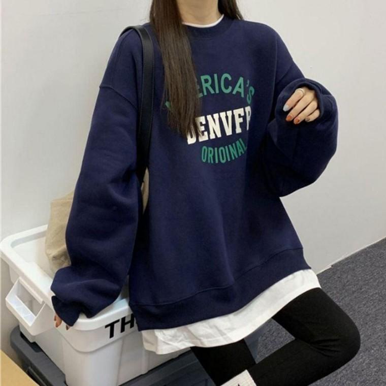 여성긴팔 아메리카 덴버 긴팔 맨투맨 티셔츠 긴팔 여성 티셔츠 가을옷 티 맨투맨