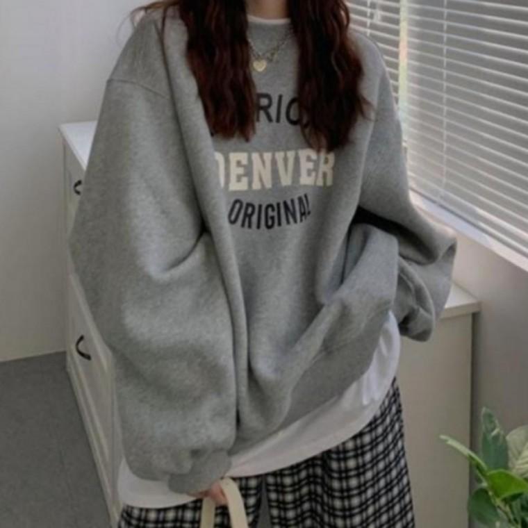 로고 캐주얼 오버핏 맨투맨 남녀공용 가을 상의 긴팔 티셔츠 데일리룩 루즈핏 스웨터 상의 패션 코디 아이