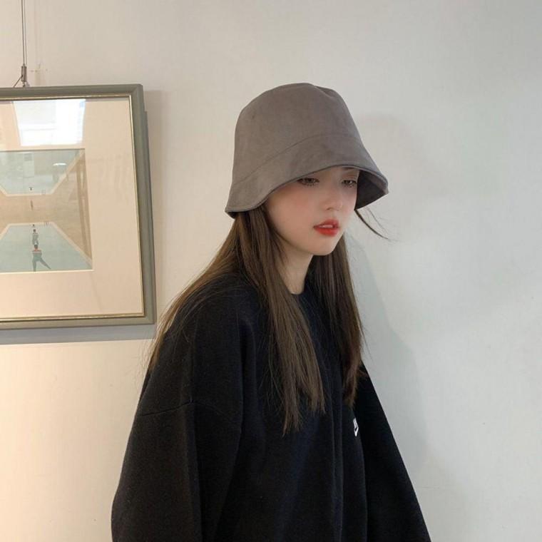 여성 스웨이드 베이직 버킷햇 겨울 벙거지 모자 모자 등산 여성 겨울 챙 여자 캠핑 가을 니트 방한모