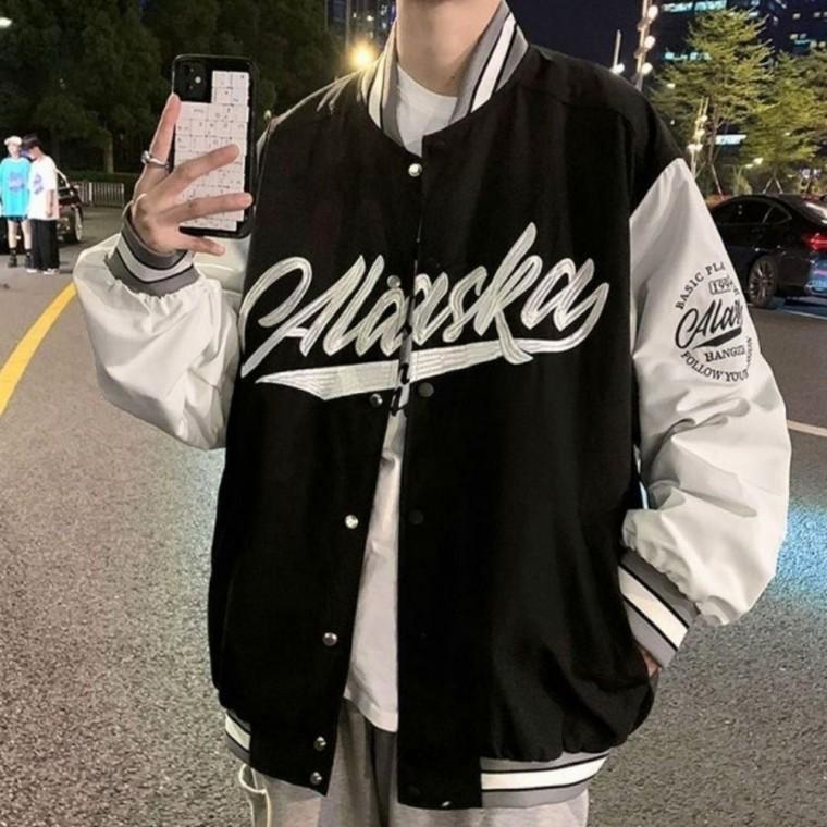 바시티 야구점퍼 배색 봄 자켓 가을 레터링 아우터