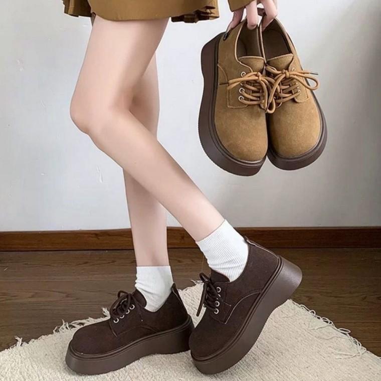 청키로퍼 신발 클래식 봄가을 2color 통굽 여자화 로퍼