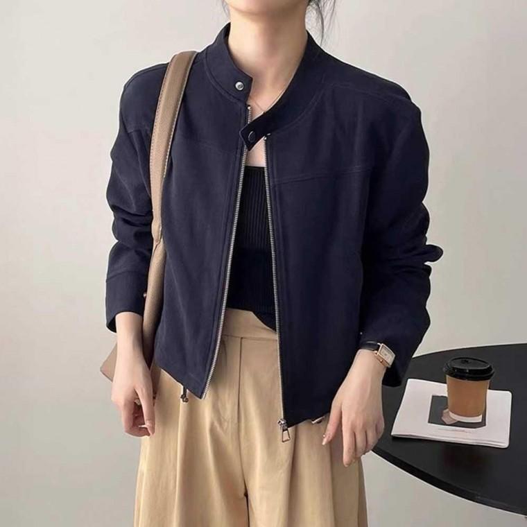 여성 간절기 봄 가을 아우터 코디 집업 숏 자켓 출근