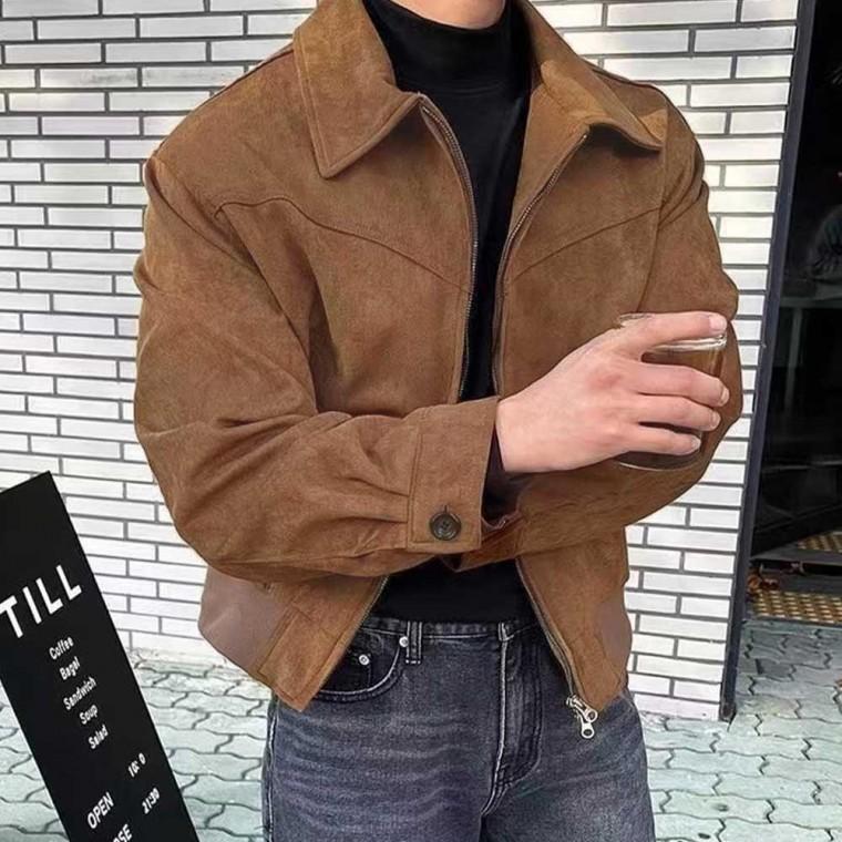 가을 남성 자켓 데이트 룩 카라 집업 블루종 아우터