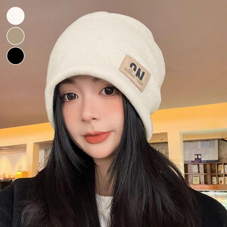 약기모 패치 비니 여자 모자 임산부 방한 비니쓰는법 가을 스키장 겨울