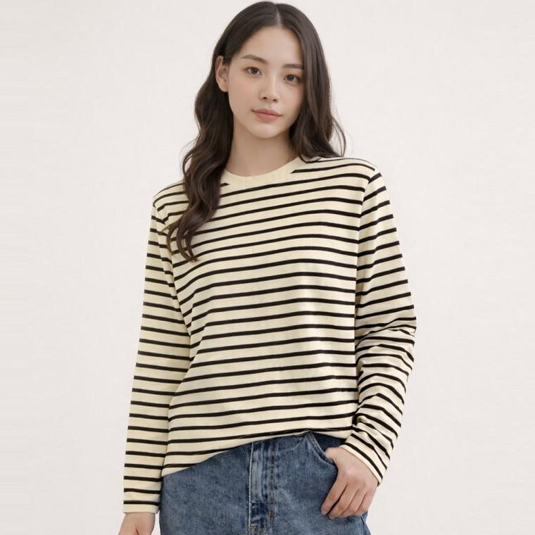 봄 가을 줄무늬 티셔츠 루즈핏 롱슬리브 긴팔티 데일리