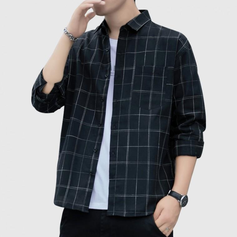 캐주얼 긴팔 셔츠 남자 봄 체크남방 데일리룩 가을