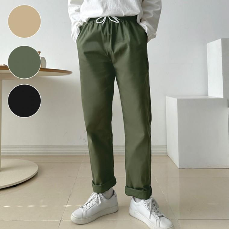 편한 밴딩 면바지 봄 데일리 간절기 가을 남자 팬츠
