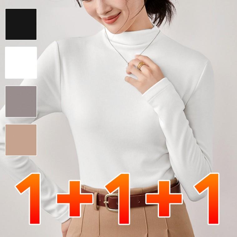 여자 이너 반목티 봄 데일리 겨울 가을 폴라티 3P