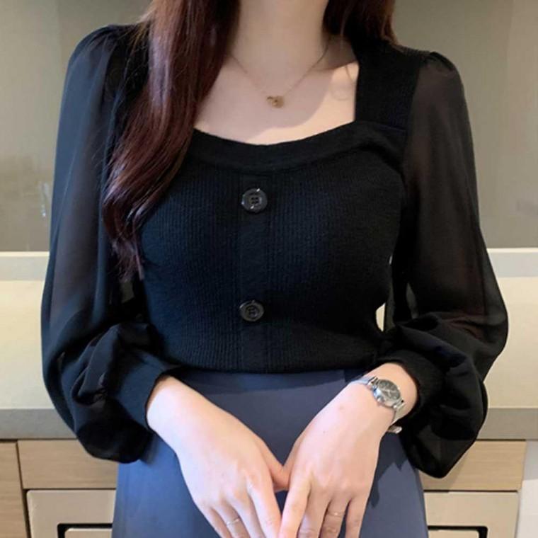 예쁜블라우스쇼핑몰 블라우스맛집 쉬폰 상견례 여성 봄가을 니트 하객룩 예쁜 결혼식 블라우스 긴팔 코디