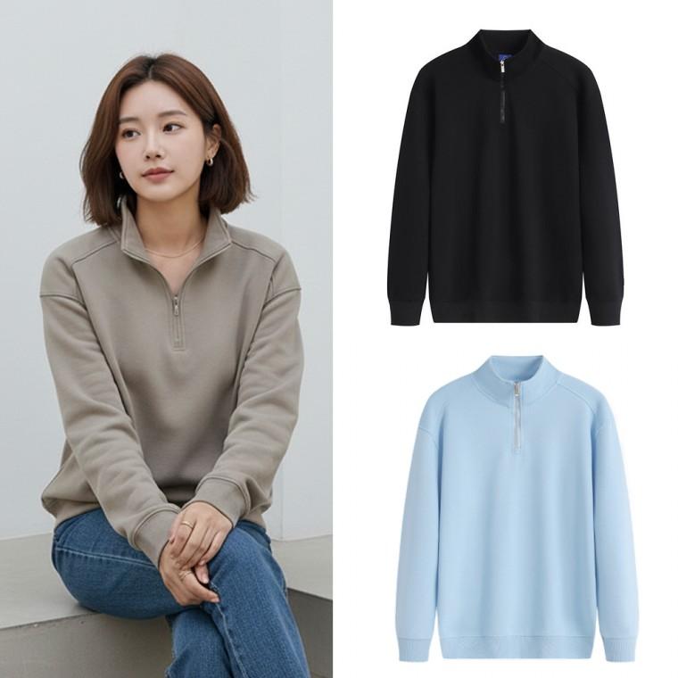 남녀공용 카라 집업 맨투맨 루즈핏 긴팔면티 봄 가을
