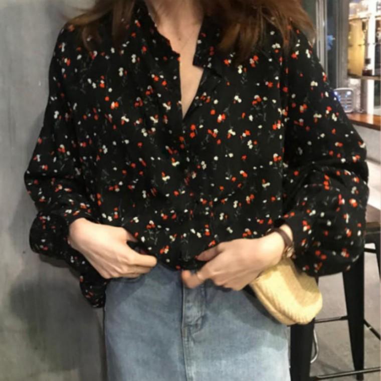 화이트 퍼프 셔츠 화이트블라우스 블라우스 상의 편한 봄가을 캡내장 데일리룩 퍼프블라우스 여성 원픽