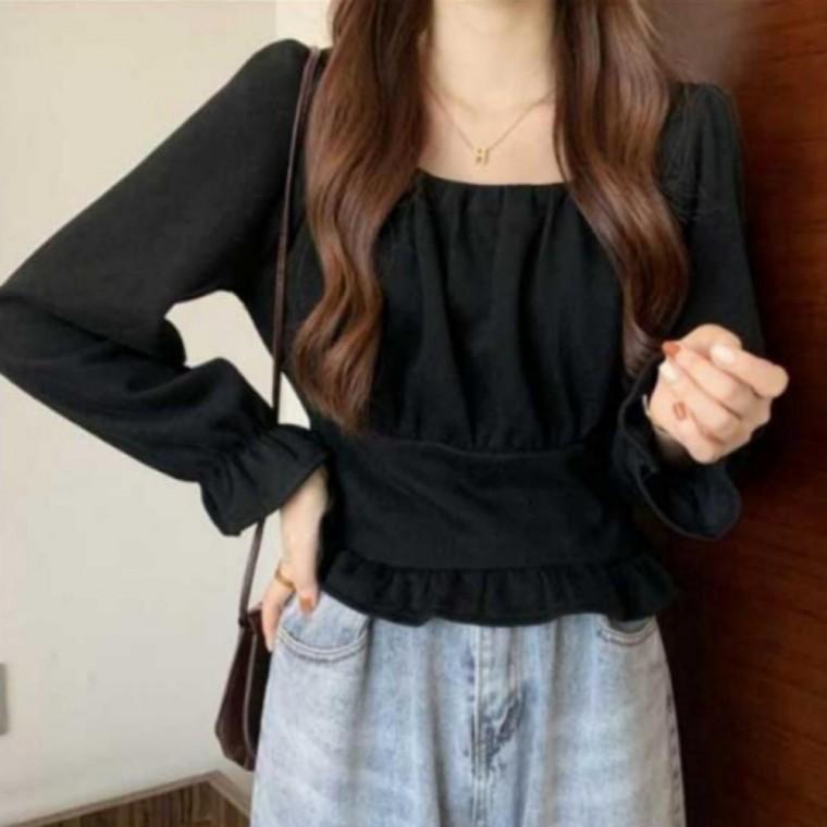 상견례블라우스 블라우스 봄가을 셔링 패션 상견례 하객룩 코디 예쁜블라우스 긴팔 결혼식 셔링블라우스 여