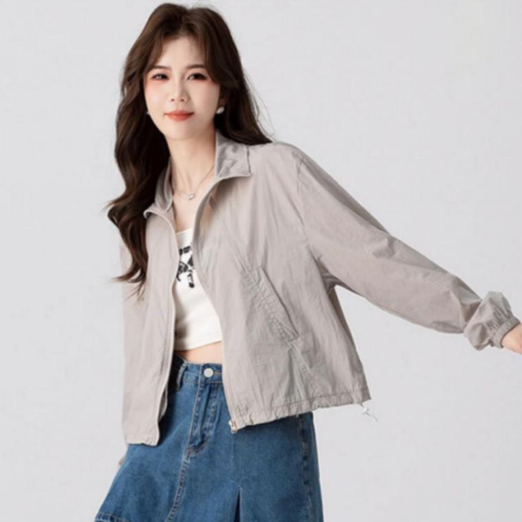 초경량 세미크롭 봄 가을 데일리 바람막이 점퍼 2컬러 여성 아우터 방풍 자켓 숏 점퍼