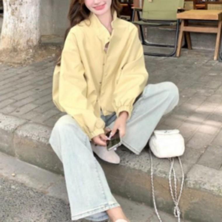 여성 하이넥 캐주얼 집업 자켓 봄 가을 데일리 바람막이