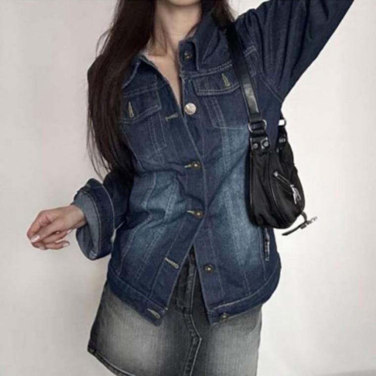 캐주얼 여성 데님 자켓 인기 청자켓 가을 간절기 아우터 점퍼