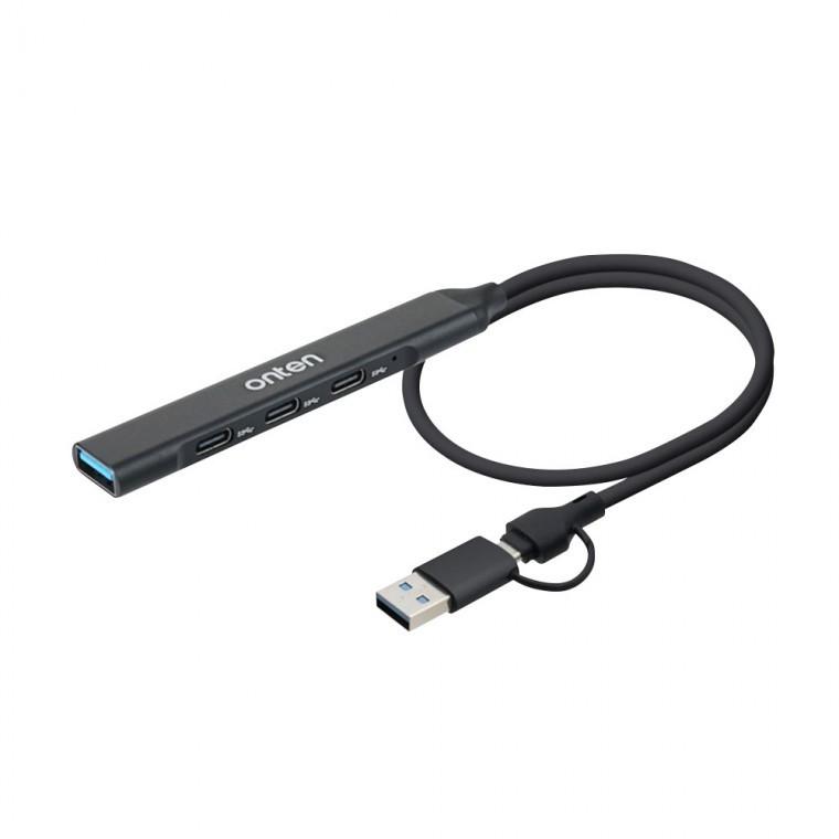 USB 3.0 C타입 A타입 4포트 허브 컴퓨터 데스크탑 PC 노트북 5Gbps