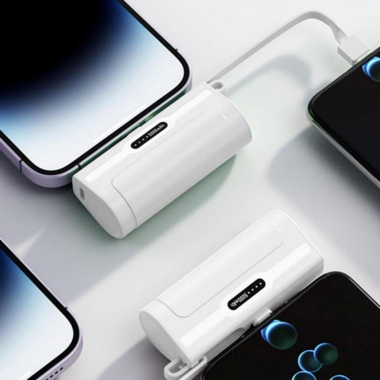 도킹형 5000mAh 보조배터리 2in1 고속 충전