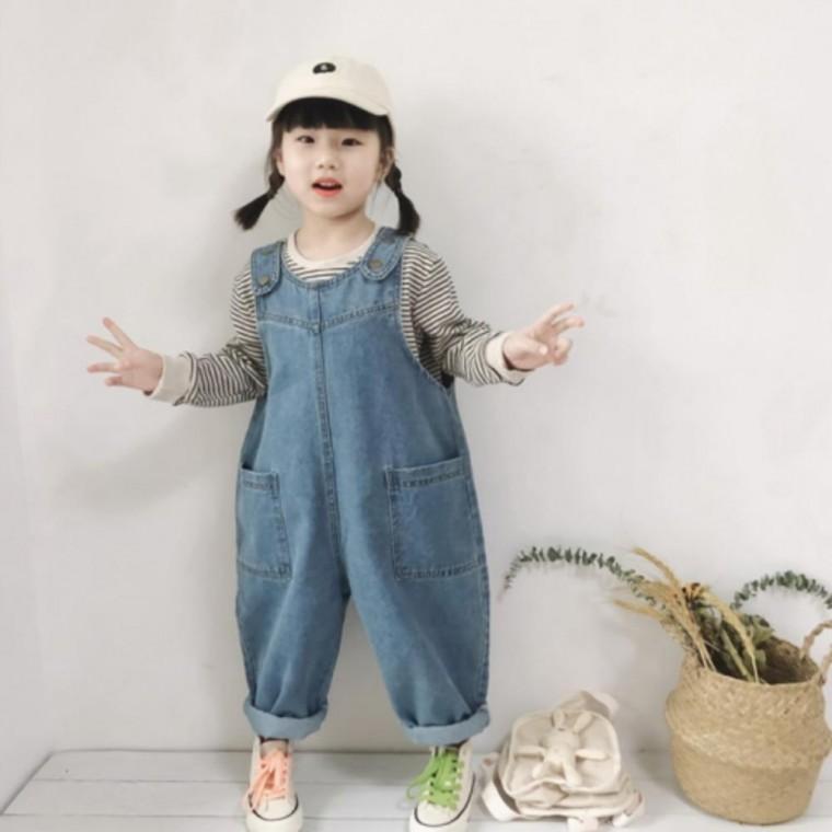 유아 멜빵바지 청멜빵 남아 여아 데님 오버롤