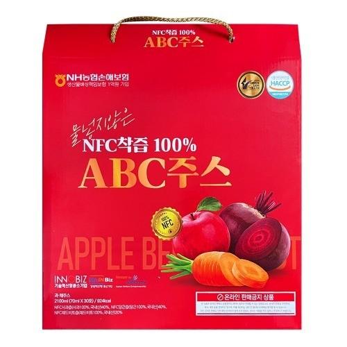 더존건강 NFC 착즙 100% ABC주스 70ml x 30포 캐리어타입