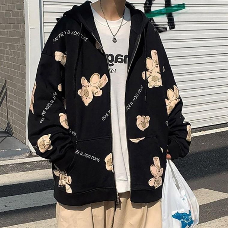 남자 귀여운 남성여자 여성 오버핏 커플 간절기 집업 점퍼 후드 간절기후드