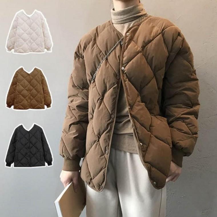 여성 여자 패딩 아우터 누빔 데일리 점퍼 겨울 안감퀄팅 숏 경량 여자
