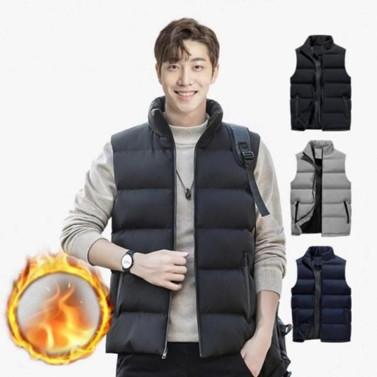 베이직 겨울옷 다운 깔깔이 점퍼 방한 남성 집업 겨울 남자 경량 패딩