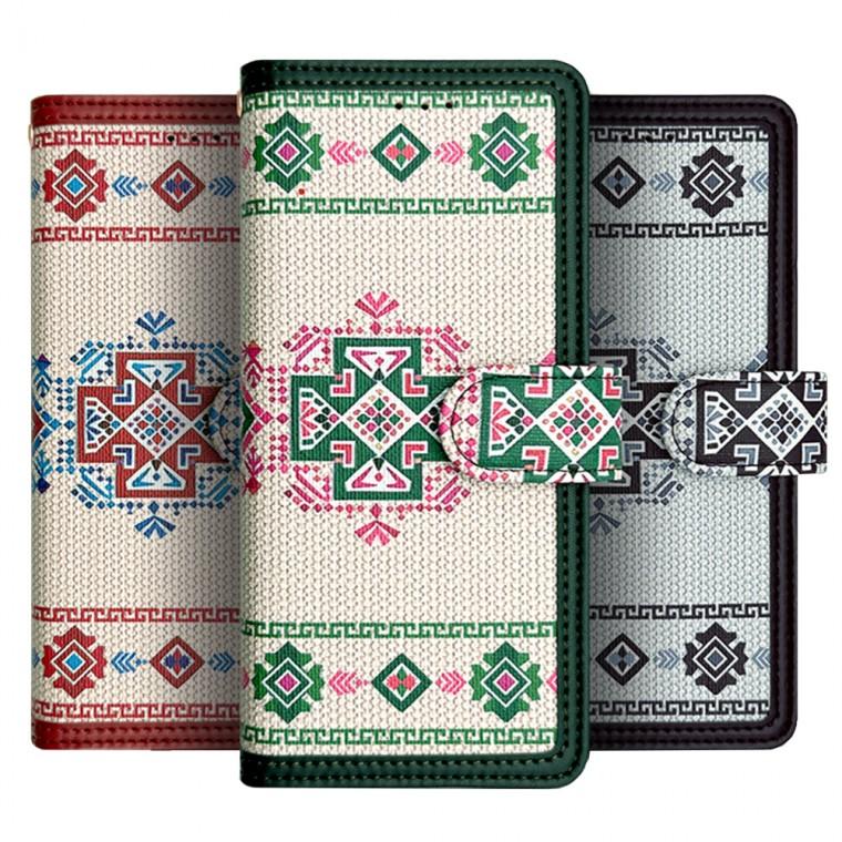 갤럭시 A23 LTE A235 에스닉 슬림 다이어리 케이스 카드수납 마그네틱 잠금 스마트 지갑