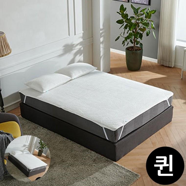 호텔식패드 이불패드 침대요 매트깔개 침대깔개 그레이 냉감사 침대패드 Q
