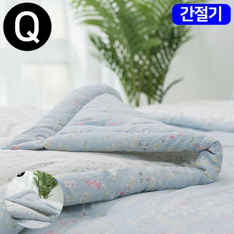 꽃무늬이불 소리안나는이불 꽃무늬침구 리버시블이불 양면이불 빈티지플라워 마이크로 모달 간절기 이불 퀸