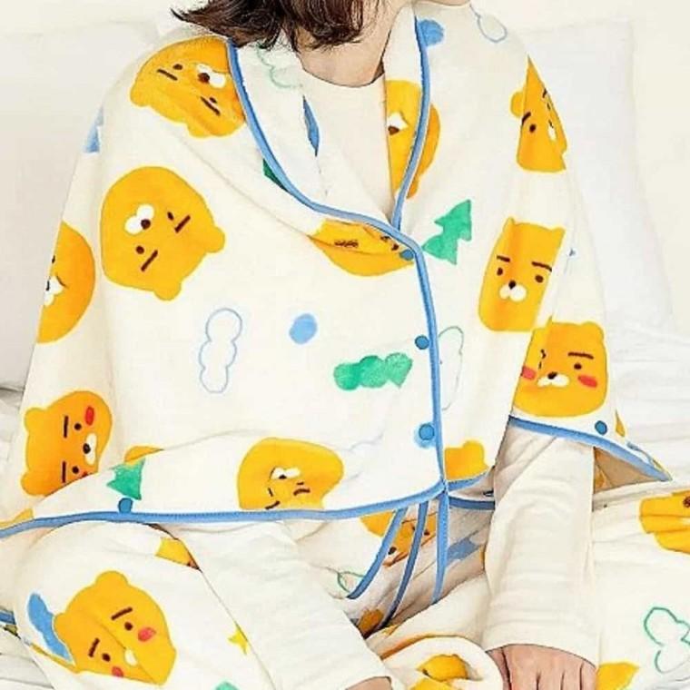 카카오 코지 무릎담요 라이언 박스 (20개입) 겨울담요 차량용담요 극세사담요